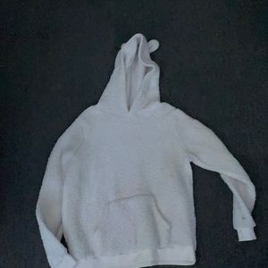 A white wool sweater